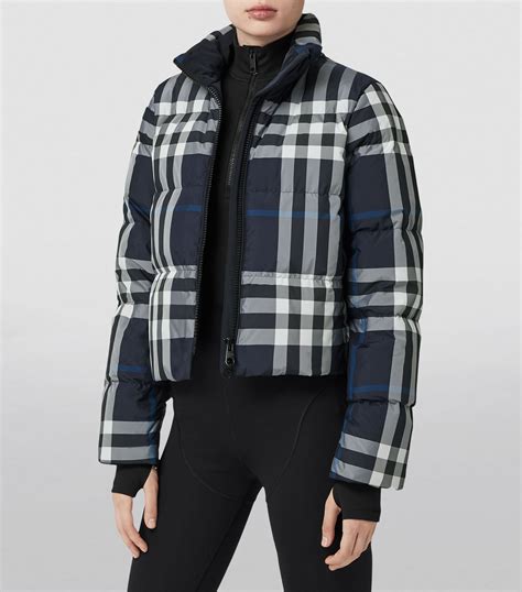 burberry men's puffer jacket sale|burberry check cropped puffer jacket.